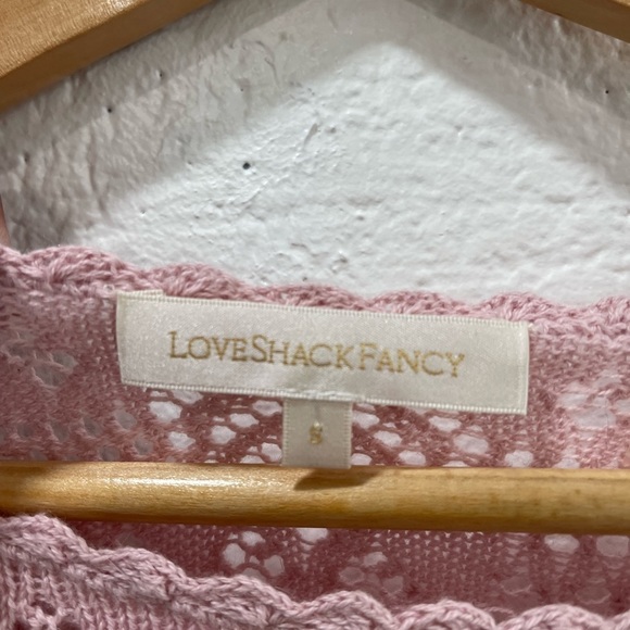 Loveshackfancy Natalie Ruffle Sweater Pink - Picture 3 of 6